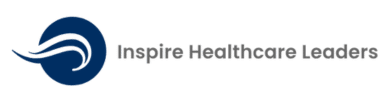 Inspire Healthcare Leaders logo with a stylized wave design.