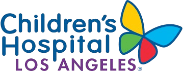 Children's Hospital Los Angeles logo with colorful butterfly graphic.