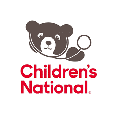 Children's National Hospital logo featuring a teddy bear with a stethoscope.