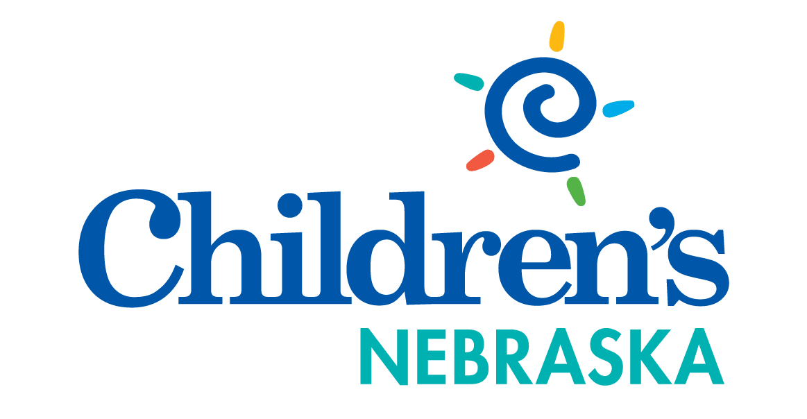 Children's Nebraska logo featuring a stylized sun and the hospital's name.